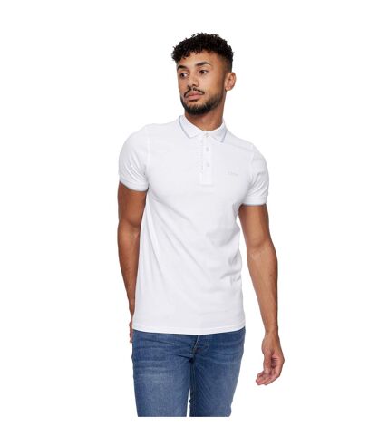 Polo kendrick homme blanc Crosshatch Crosshatch