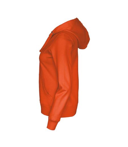 Cottover Womens/Ladies Full Zip Hoodie (Orange)