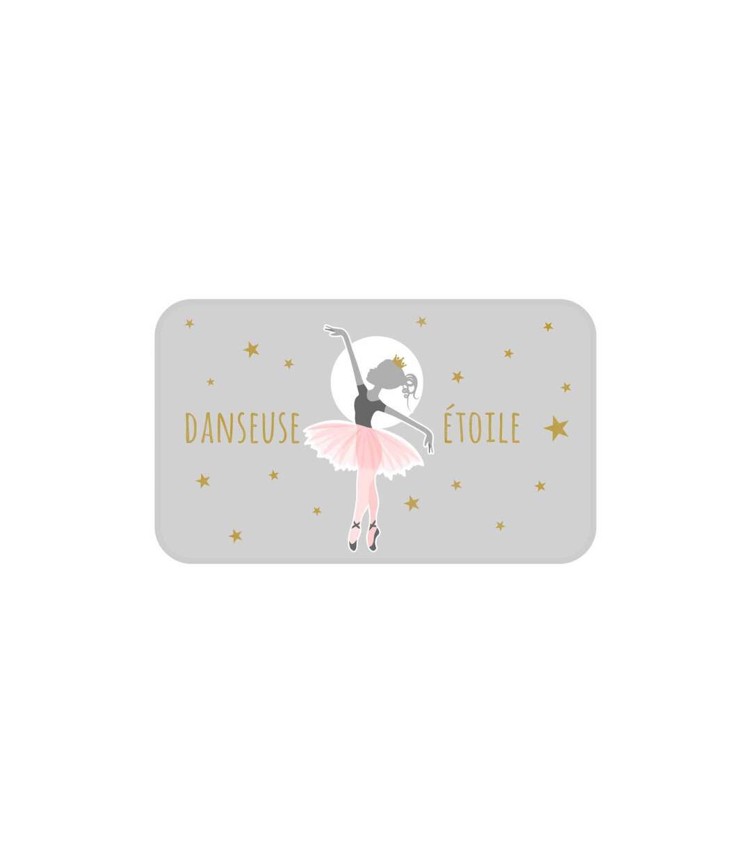 Tapis Enfant Déco Danseuse Étoile 45x75cm Gris-1