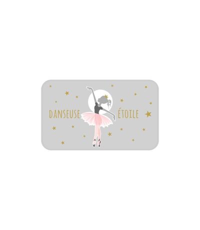 Tapis Enfant Déco Danseuse Étoile 45x75cm Gris
