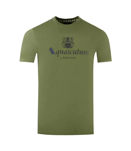 T-shirt Motif Logo London Aldis Homme Vert Aquascutum