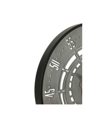 Paris Prix - Horloge Murale engrenage Secondes 90cm Gris