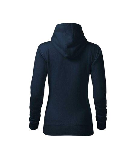 Sweat À Capuche Cape Free Femme Bleu Marine Foncé Malfini