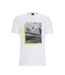 T-shirt Style Impression De Photo Homme Blanc Boss-2