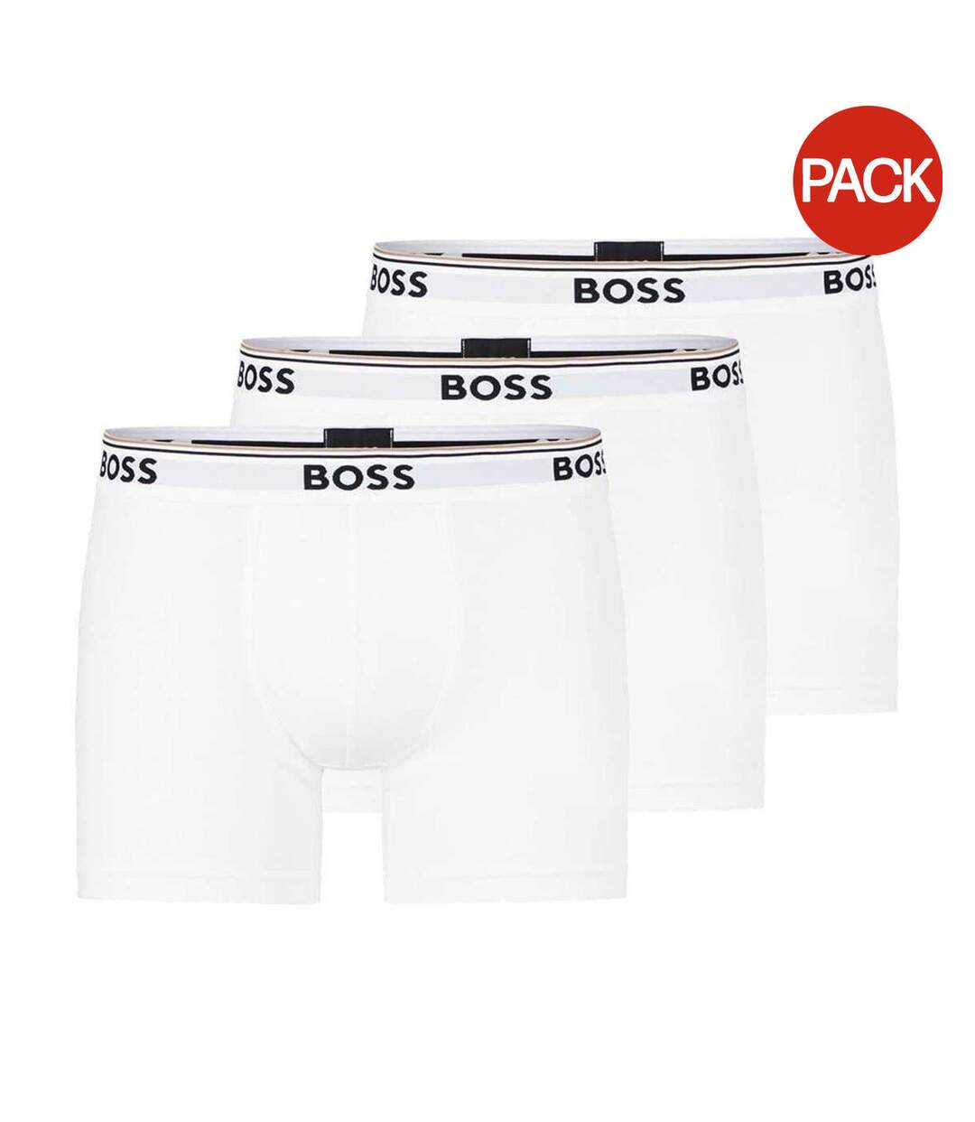 Pack Of 3  Mens Boxer Shorts  White Boss-1