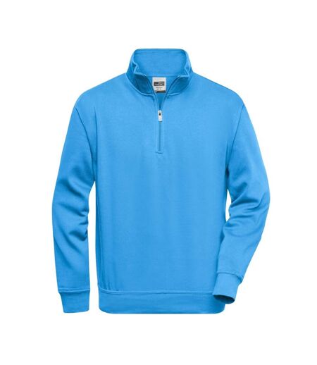 Sweat Workwear Homme Turquoise Pâle James And Nicholson
