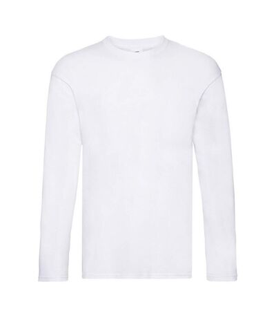 Mens Original Long-sleeved T-shirt White Fruit Of The Loom