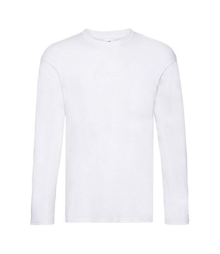 Mens Original Long-sleeved T-shirt White Fruit Of The Loom