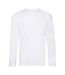 Mens Original Long-sleeved T-shirt White Fruit Of The Loom-1