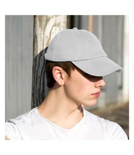 Result Unisex Low Profile Heavy Brushed Cotton Baseball Cap (Pack of 2) (White)
