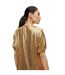 Robe Femme Jaune Or Boss-4