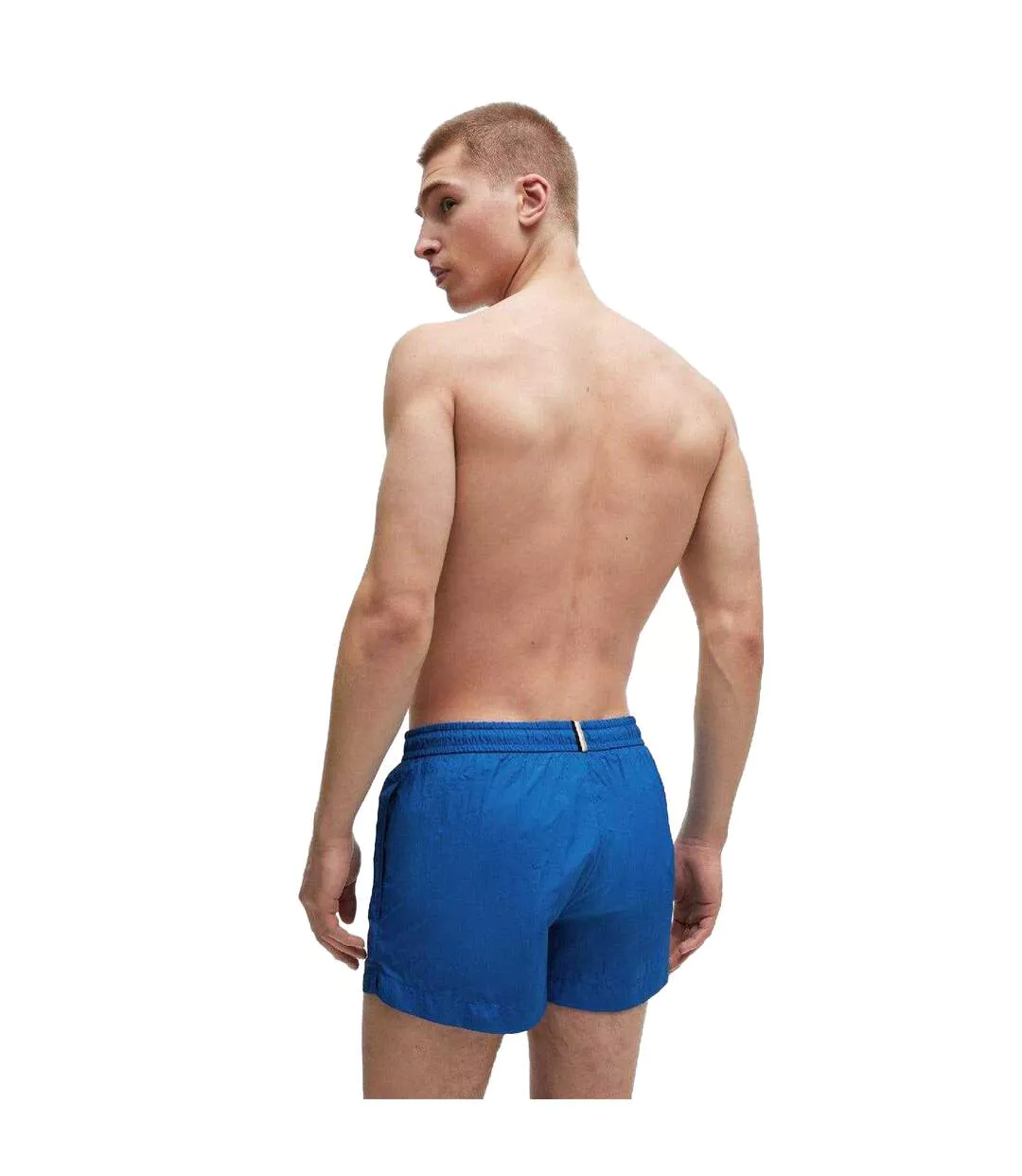 Short De Bain Motif/style Logo Mooneye Homme Bleu Boss-2