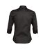 SOLS Womens/Ladies Effect 3/4 Sleeve Fitted Work Shirt (Black) - UTPC339