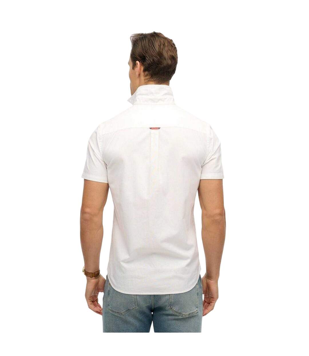 Mens Regular Short-sleeved Shirt Optical White Superdry-3
