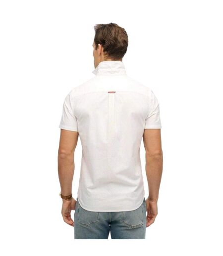 Mens Regular Short-sleeved Shirt Optical White Superdry