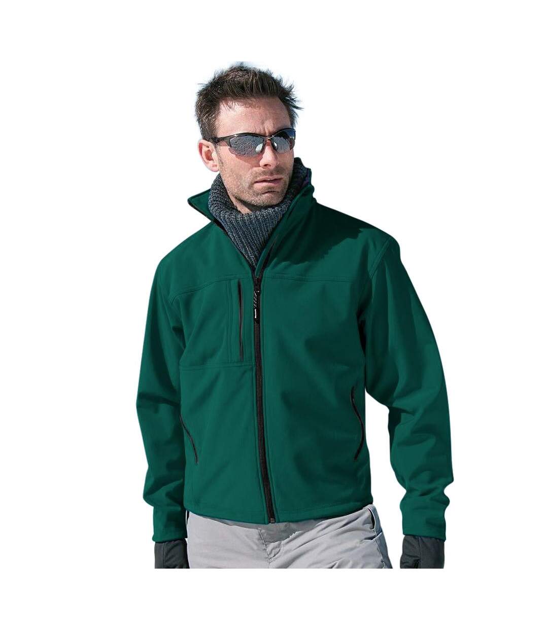 Veste Softshell Imperméable, Coupe-vent Et Respirante Homme Vert Bouteille Result-1