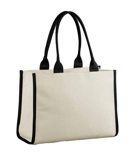 Tote bag puerto taille unique beige pâle / noir Quadra