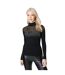 Principles Womens/Ladies Hotfix Mesh Funnel Neck Sweater (Black)
