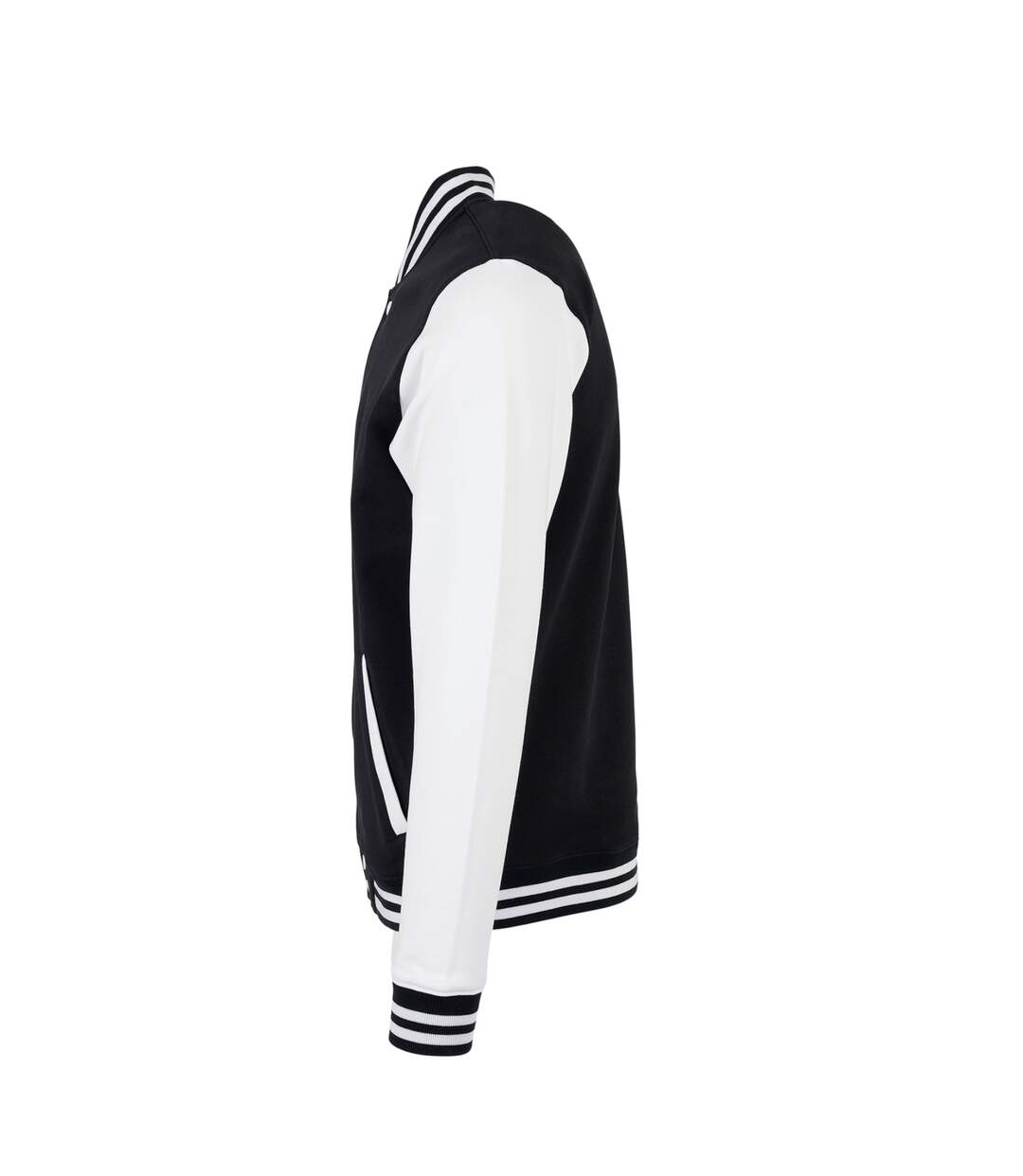 Veste basic college homme noir / blanc Build Your Brand-3