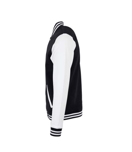 Veste basic college homme noir / blanc Build Your Brand