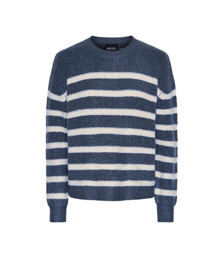 Pull bleu/blanc femme pieces klaras