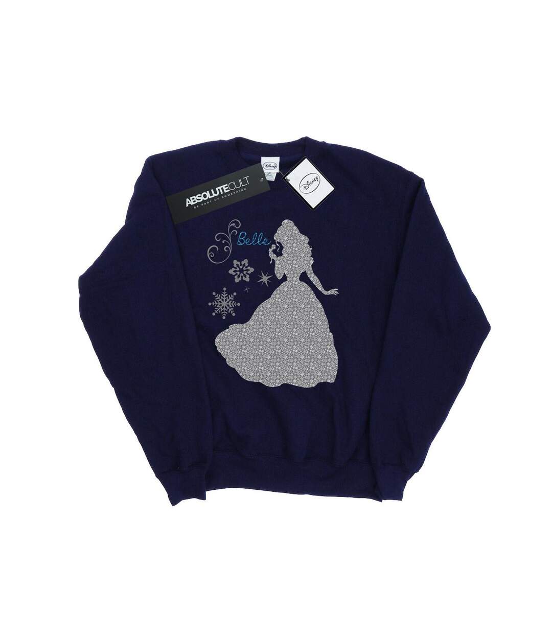 Disney Princess - Sweat BELLE CHRISTMAS SILHOUETTE - Femme (Bleu marine) - UTBI10276-1