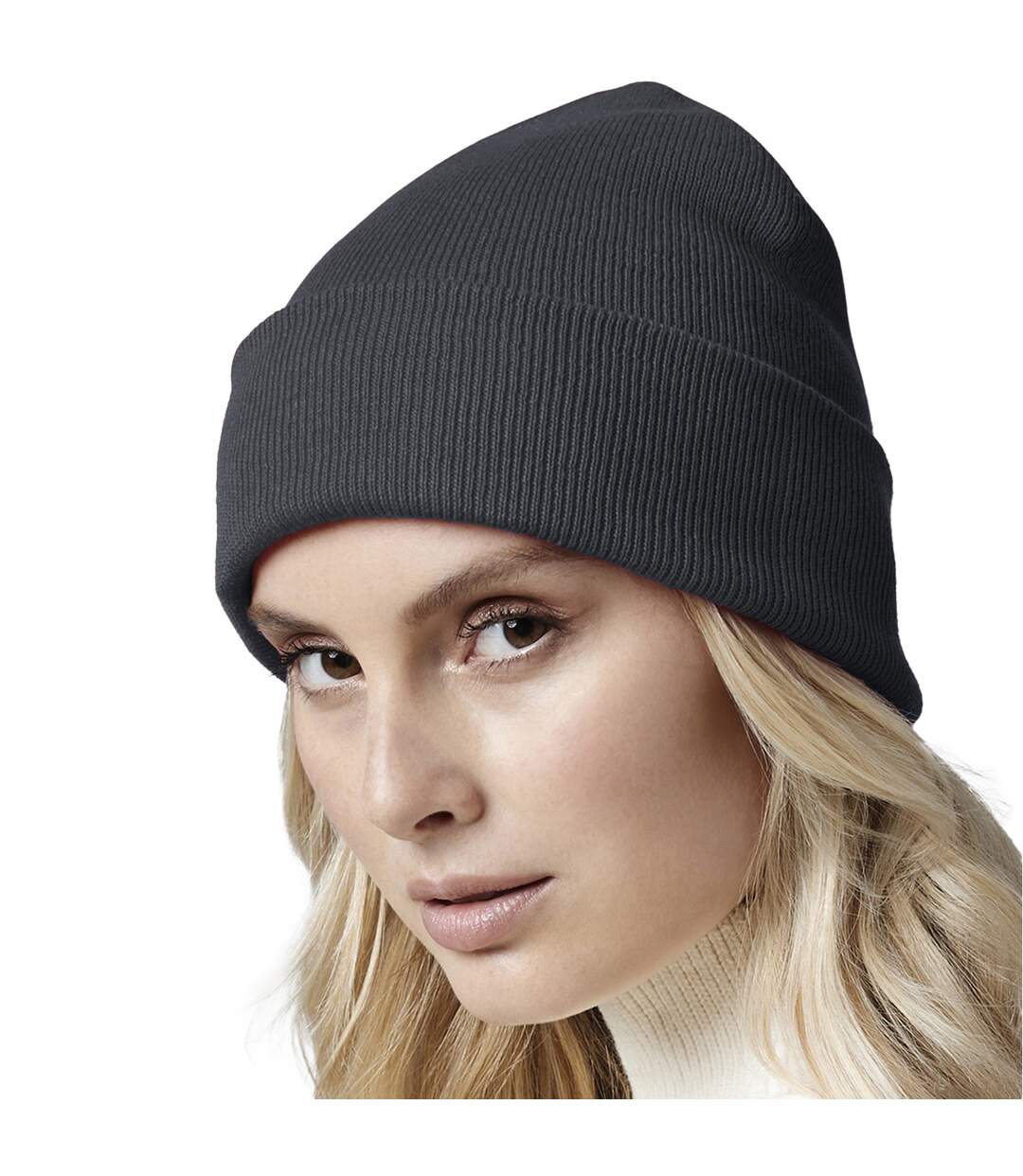 Beechfield Unisex Adult Original Cuffed Organic Cotton Beanie (Graphite Grey) - UTRW8278-2