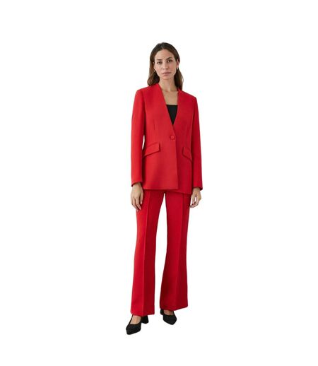 Principles Womens/Ladies Collarless Single-Breasted Blazer (Red) - UTDH6495
