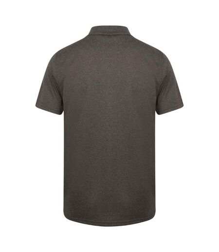 Henbury Mens Coolplus® Pique Polo Shirt (Heather Charcoal) - UTRW635