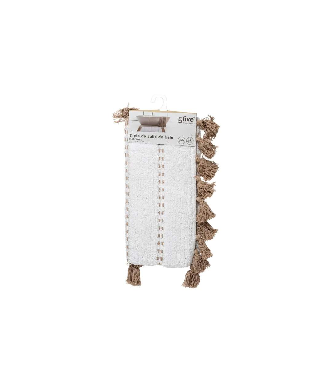 Tapis Salle de Bain Pompons 50x75cm Taupe-4