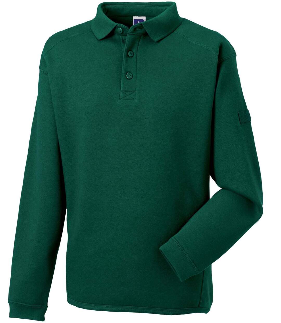 Sweat-shirt lourd col polo pour homme - R-012M-0 - vert bouteille