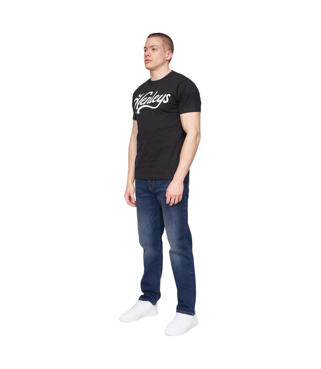Jean Breeze Homme Bleu Foncé Délavé Henleys-3