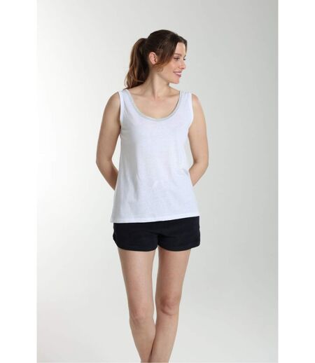 Debardeur Col Lurex Femme Deb Summer   Avec Col Rond | Gerard Pasquier