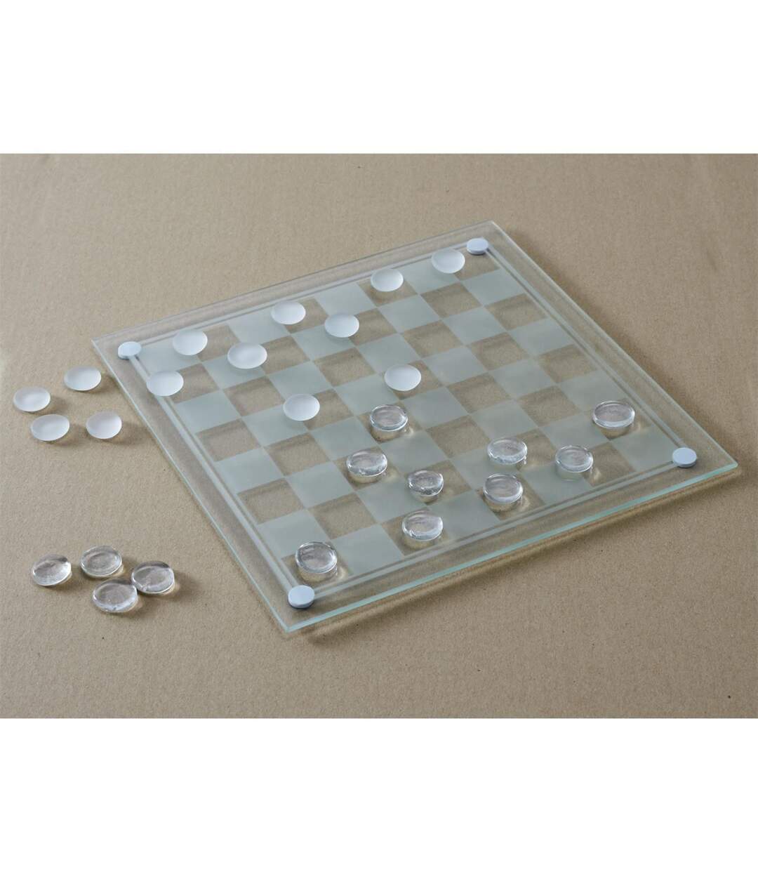 Jeu de Société Dames 25cm Transparent-2