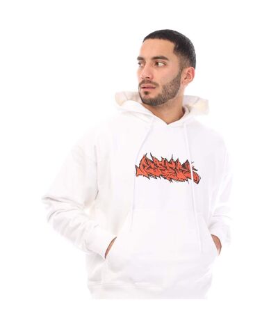 Sweat À Capuche Skate Homme Blanc Orange Off White
