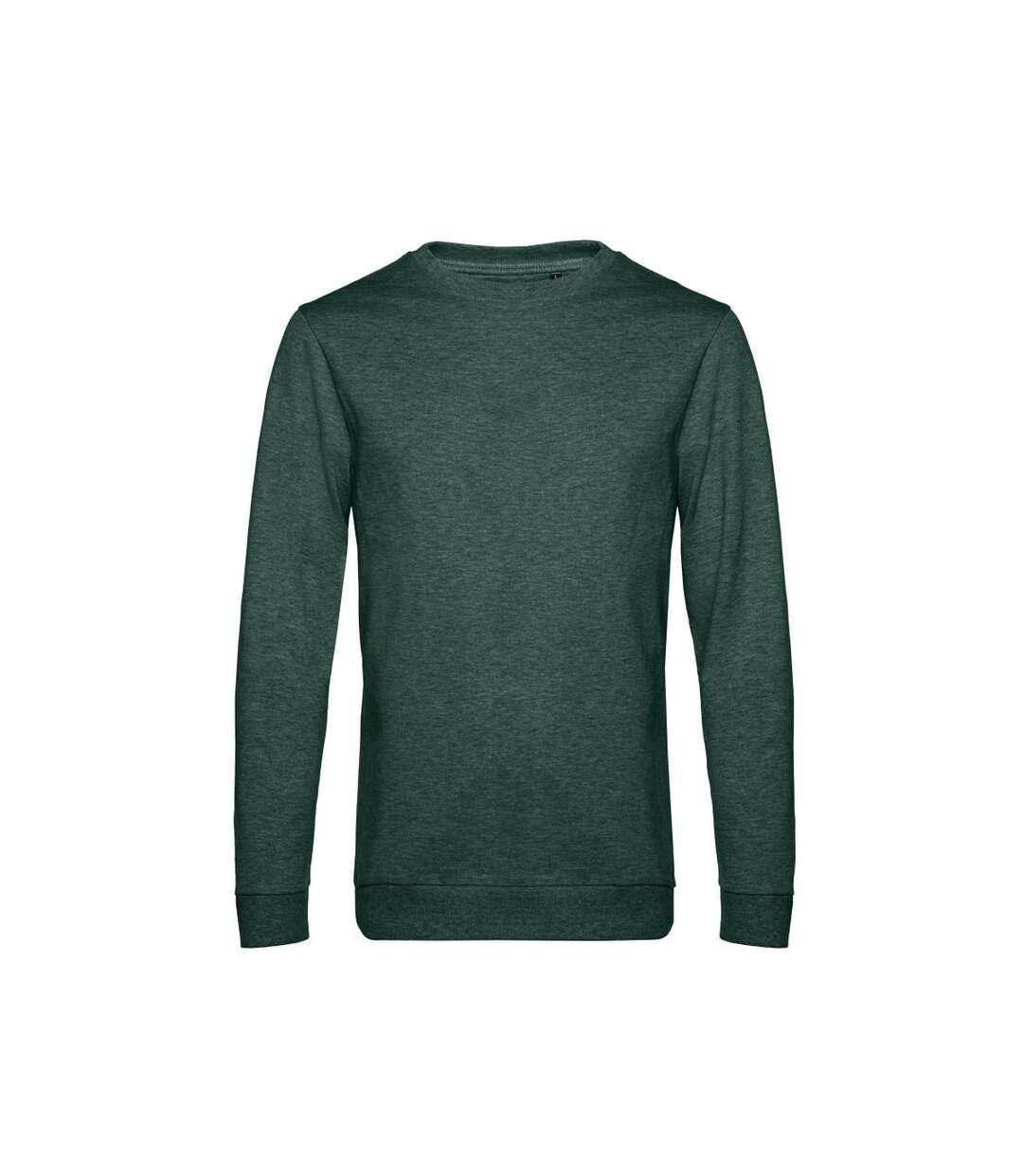 Mens set in sweatshirt heather dark green B&C-1