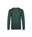Mens set in sweatshirt heather dark green B&C-1