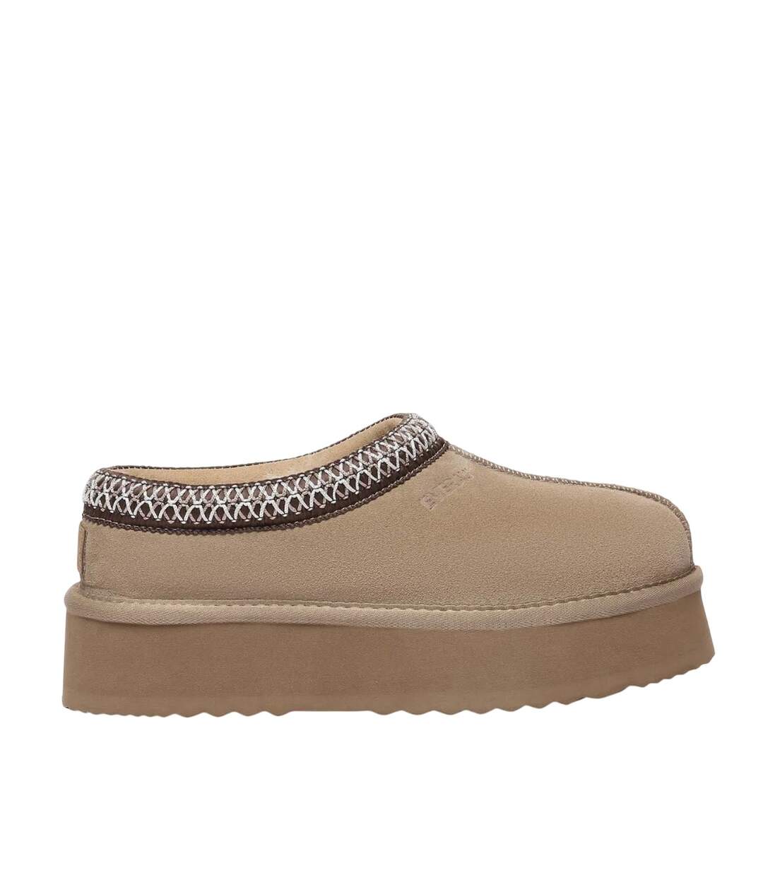 Womens/ladies Wonga Leather Slippers Sand EverAu-3