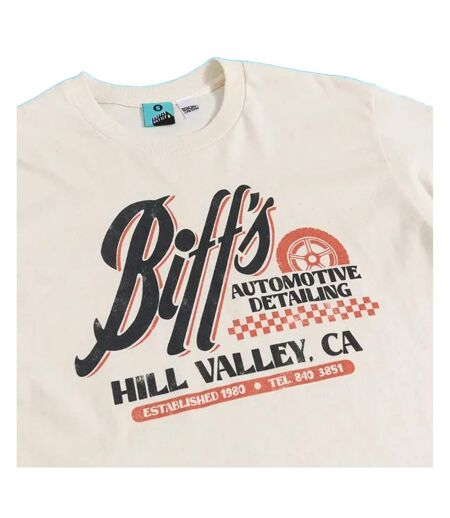 T-shirt Biffs Automotive Detailing Adulte Blanc Back To The Future