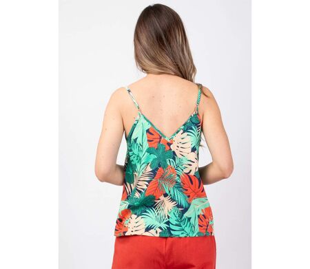 Top femme estival AMORE imprimé exotique Coton Du Monde