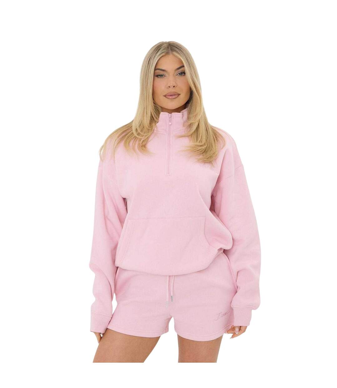 Womens/ladies Fleece Relaxed Fit Sweatshirt Pink I Saw It First-2
