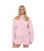 Womens/ladies Fleece Relaxed Fit Sweatshirt Pink I Saw It First-2