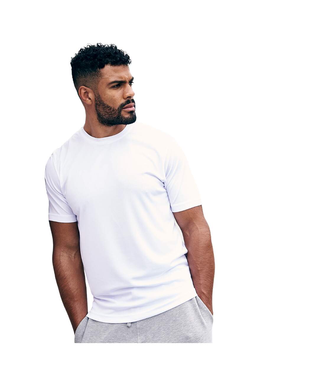 T-shirt homme blanc AWDis Cool