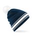 Beechfield Mens Stadium Beanie (French Navy/White) - UTRW6016-1