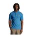 Mens Embroidered Logo Polo Shirt Blue Lyle & Scott-2