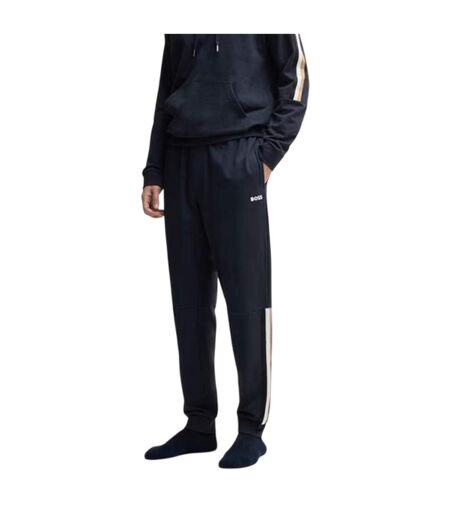 Mens Iconic Vertical Stripe Joggers Navy Boss