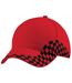 Lot de 2  casquettes à carreaux adulte rouge Beechfield