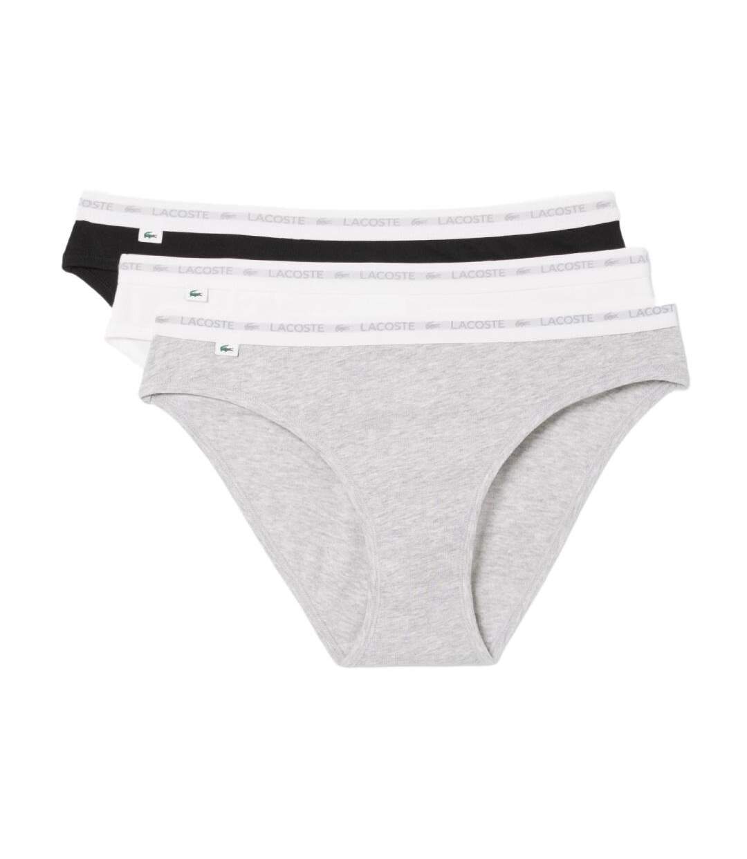 X3 culottes gris/noir/blanc femme lacoste coton stretch - l-1