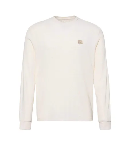 Mens Waffle Long-sleeved T-shirt Tofu Calvin Klein
