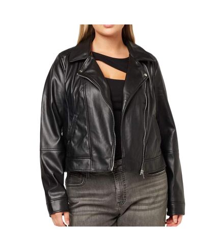 Veste Simili Cuir Noire Femme Vero Moda Curve Bellaanna - 44